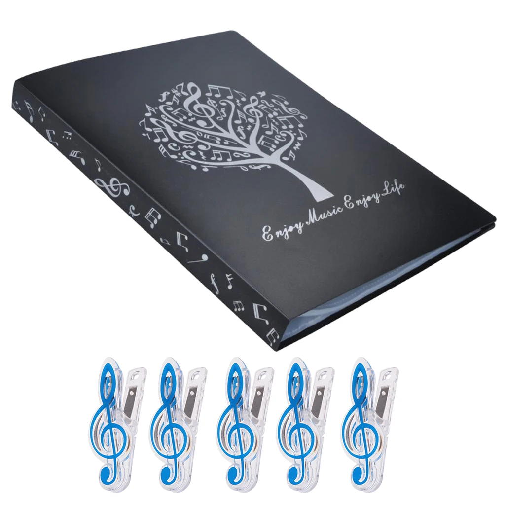 Нож для нот-музыки и 5 зажимов музыкальных нот |