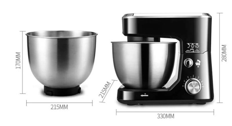 4 Liter Mixer Household Automatic Small Egg Beater Multi-Function Kneading Dough Mixing Cook Egg Machine Electrical Appliances