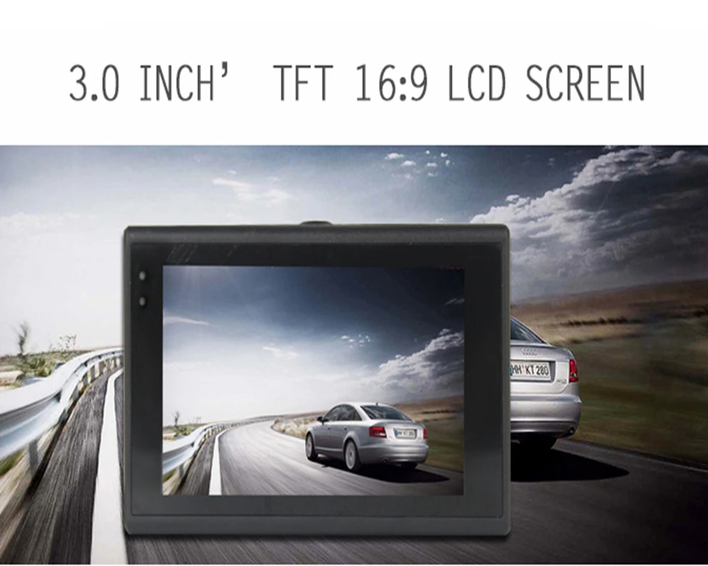 Smallanttech Авто видеорегистратор Автомобильный Камера 3 дюйма 1080 P Full HD с G-датчик