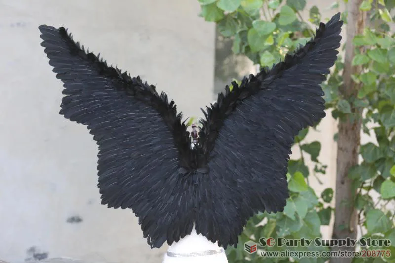 Новый высококачественный реквизит для косплея большой черный дьявол крылья