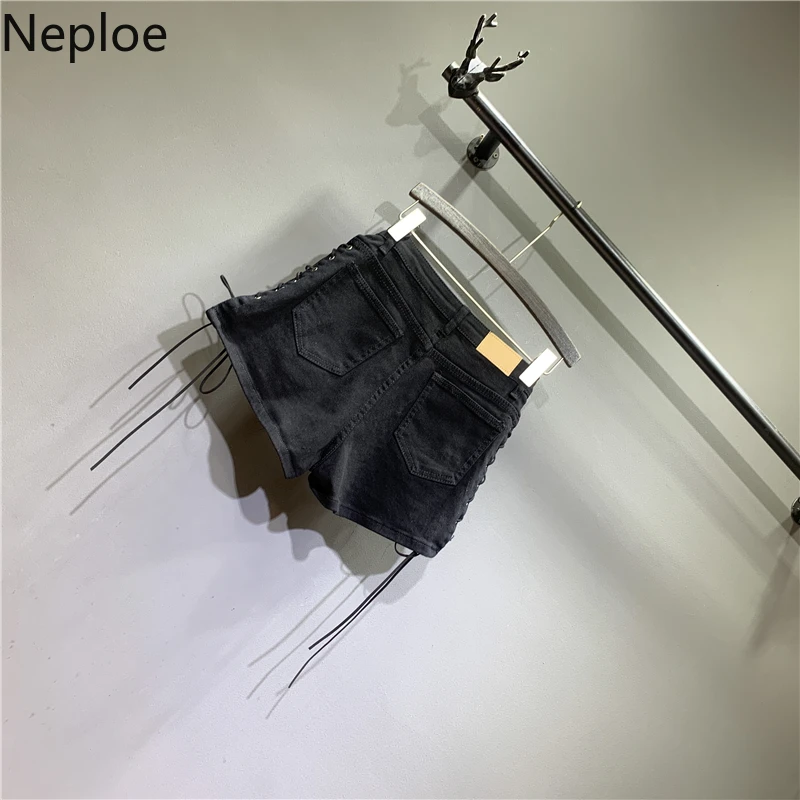 Шорты Neploe Женские однотонные с завышенной талией модные короткие мягкие
