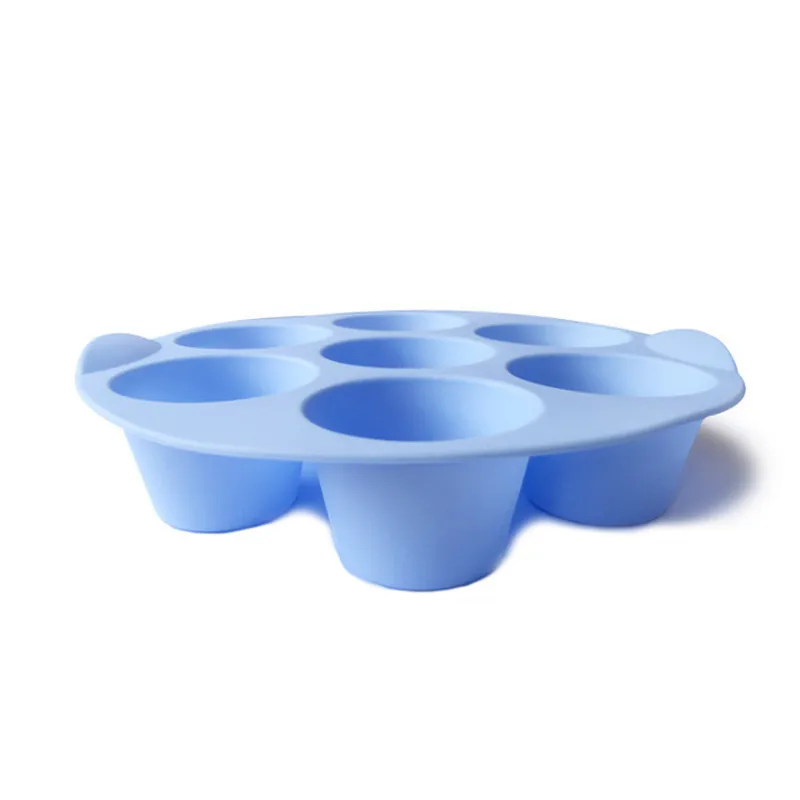 7 Holes Round Muffin Cup Cake Silicone Mold Ice Grid Jelly Pudding Mousse Mould DIY Kitchen Baking Tools Decoration | Дом и сад