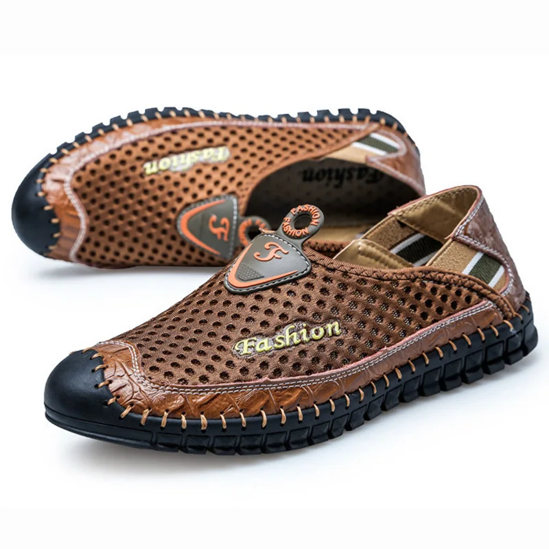 Summer Men Shoes Plus Size 38-46 Air Mesh Man Loafer Fashion Casual Driving New Slip On Moccasins Adult Footwear | Обувь