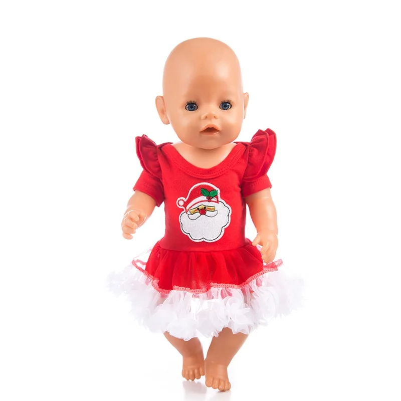 Кукла Рождественская одежда платье подходит 43 см реборн детская или 18 дюймов
