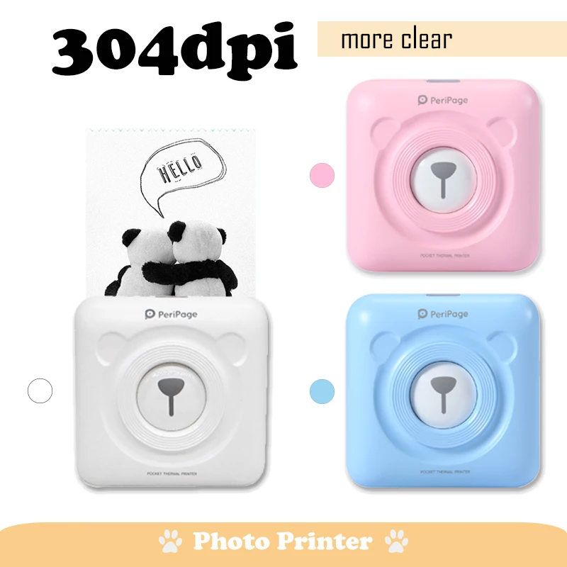 Bluetooth Portable Printer 304dpi High Resolution Peripage Mini Photo thermal For Mobile Phone Android And IOS | Компьютеры и офис