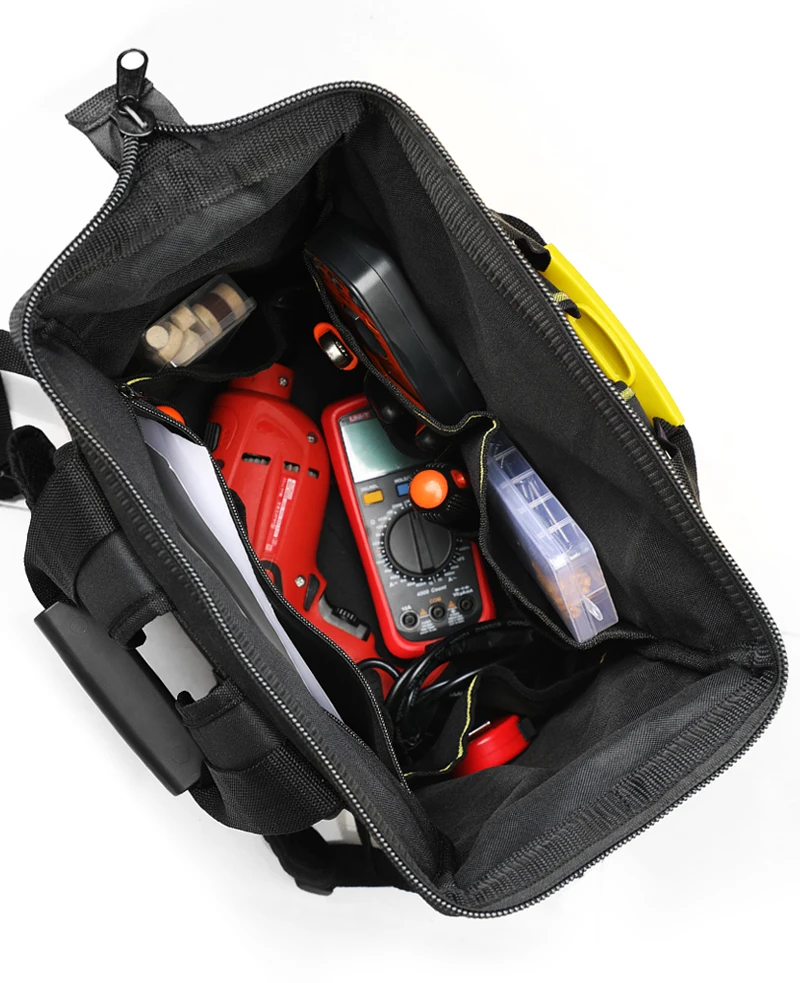 AIRAJ Multi-function Tool Backpack 1680D Waterproof and Wear-resistant Tool Storage Bag for Electrician / Woodworking Tool Bag