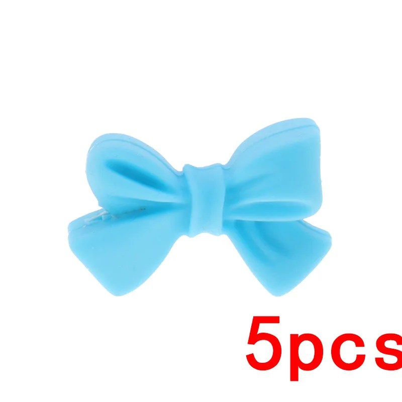 blue7 5 шт. силиконовый для детей для прорезывания зубов ожерелье бусы Пингвин, лиса без БФА, силиконовый Бисер для детский Прорезыватель жевательные Детские Подарочные бусины в виде конфет - Цвет: blue7