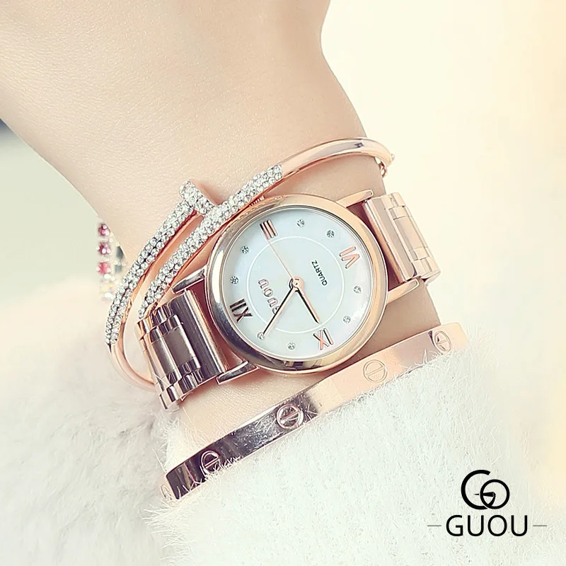 

Casual Rose Gold Watch Women Girls Bracelet Relogio Feminino Stainless Steel Quartz Clock Water Montre Femme Marque De Luxe 2019