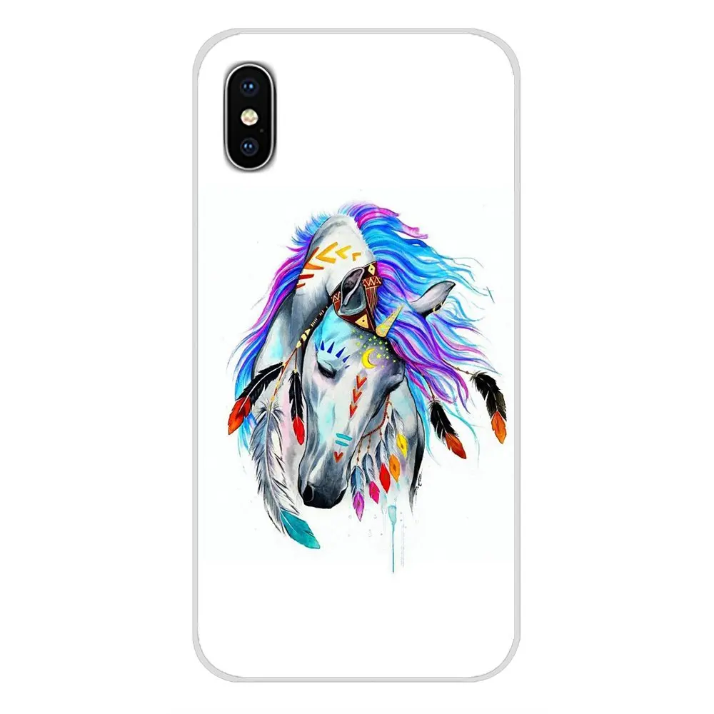 Чехлы для телефонов Samsung Galaxy A3 A5 A7 A9 A8 Star A6 Plus 2018 2015 2016 2017 акварель лошадь бегущая