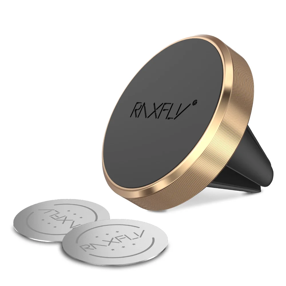 RAXFLY магнитный держатель телефона автомобиль для Redmi 4X Примечание 5 Pro Air Vent держатель для телефона в автомобиль магнит подставка для iPhone X XS MAX держатель для телефона в машину держатель для телефона - Цвет: Gold-2