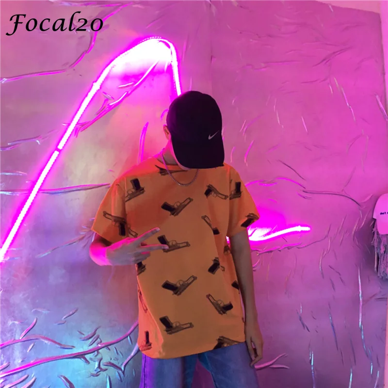 

Женская футболка с капюшоном Focal20, летняя свободная футболка в стиле хип-хоп с коротким рукавом