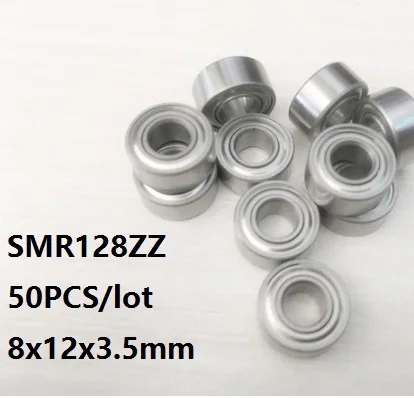 50pcs/lot 8x12x3.5mm S678ZZ SMR128ZZ SMR128 ZZ bearing 8*12*3.5mm Stainless Steel Deep Groove Ball Bearing Miniature MR128ZZ |