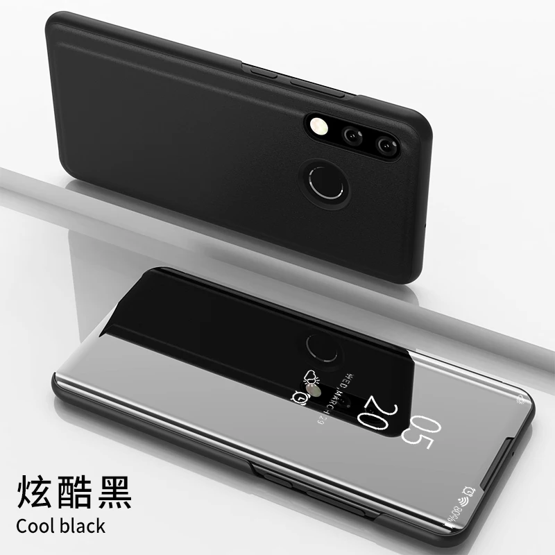 Чехол для Huawei Nova 4e роскошное умное зеркало с откидной крышкой кожаный чехол