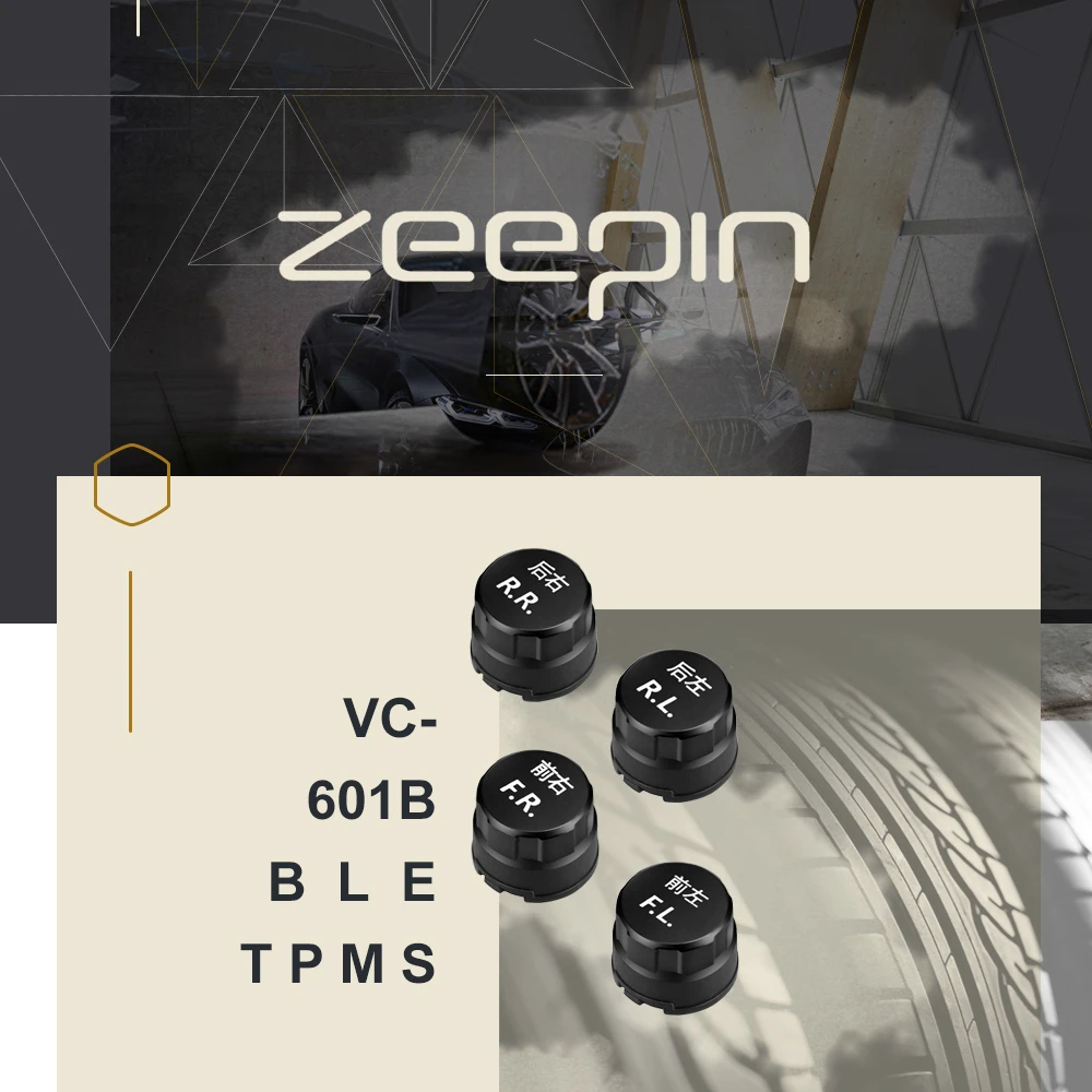 Zeepin автомобиль TPMS шин давление мониторы системы Bluetooth низкая энергия IP67 4 внешних