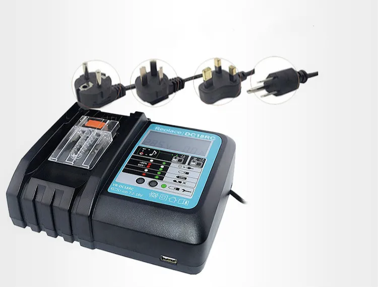 Музыкальное зарядное устройство с usb экраном для MAKITA14.4V/18В 18В BL1815 BL1830 BL1840 BL1845 BL1860 14
