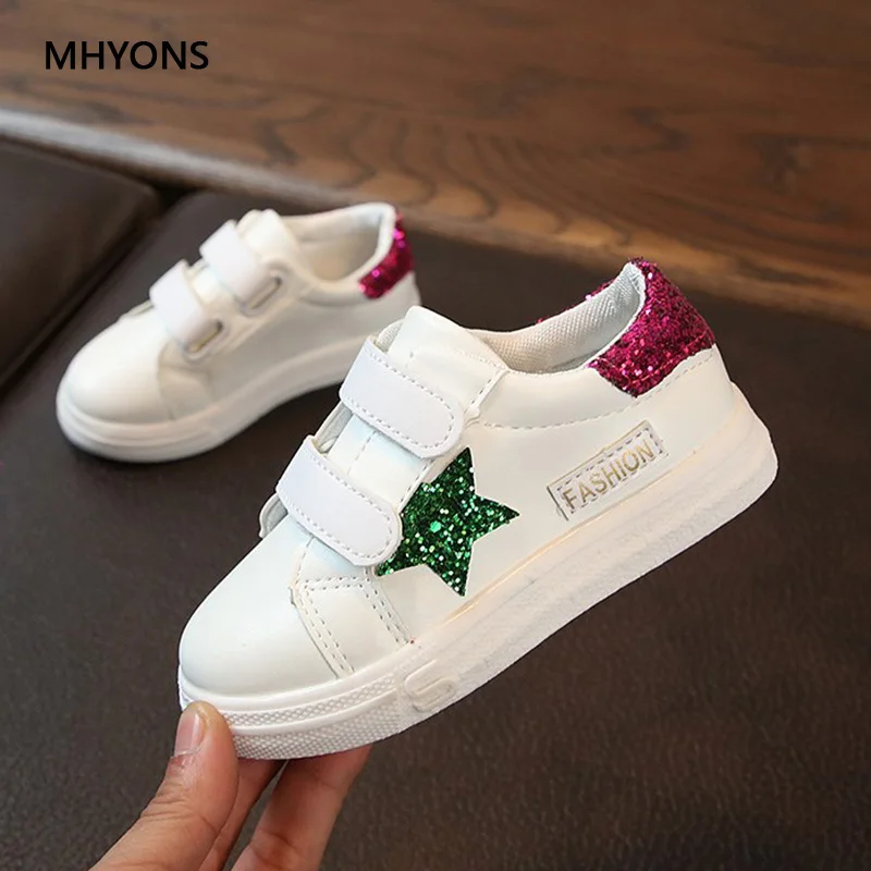 MHYONS/детская обувь; спортивная обувь для девочек и мальчиков; Нескользящие Детские кроссовки на мягкой подошве; повседневные кроссовки на плоской подошве; Белая обувь; размеры 21-30