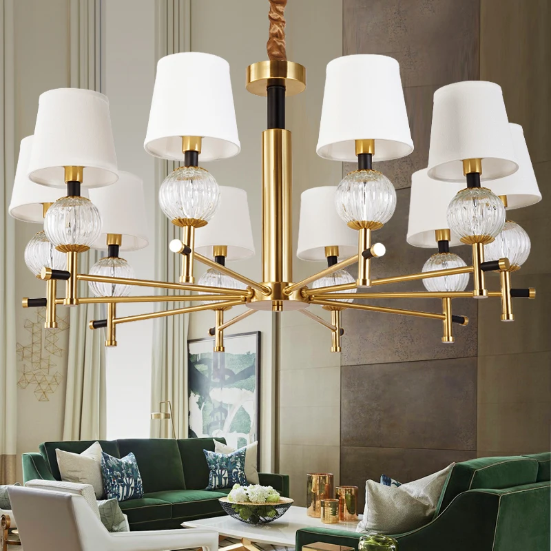 Современная люстра хрустальный светильник подвесной в скандинавском стиле