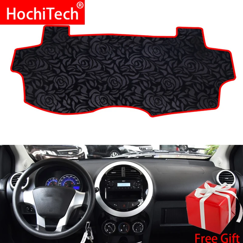 Нескользящий коврик для приборной панели с рисунком розы чехол наклейка