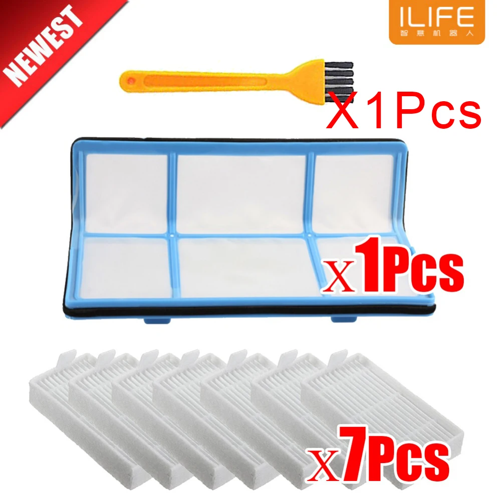 Оригинальный 1 * основной фильтр + 7 эффективный Hepa для chuwi ilife v5 v5s V3 V3s pro V50 V55 x5