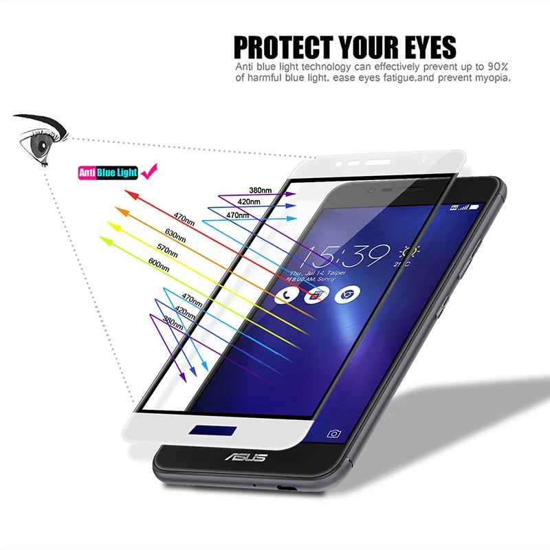 Закаленное стекло с полным покрытием для ASUS Zenfone 3 4 ZE552KL ZC553KL ZC520TL ZC554KL ZC520KL ZE554KL