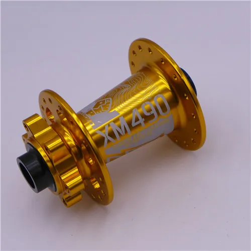 Gold Thru KOOZER XM490 MTB горный велосипед передний подшипник ступицы 32 отверстия QR& Thru 100*9 мм и 100*15 мм 6 болтов - Цвет: Gold Thru