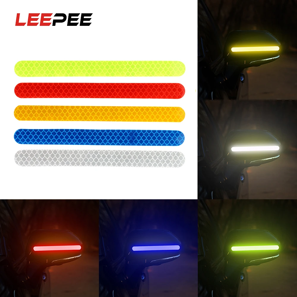 LEEPEE 2 шт./компл. Автомобильная Светоотражающая полоса предупреждающая эмблема