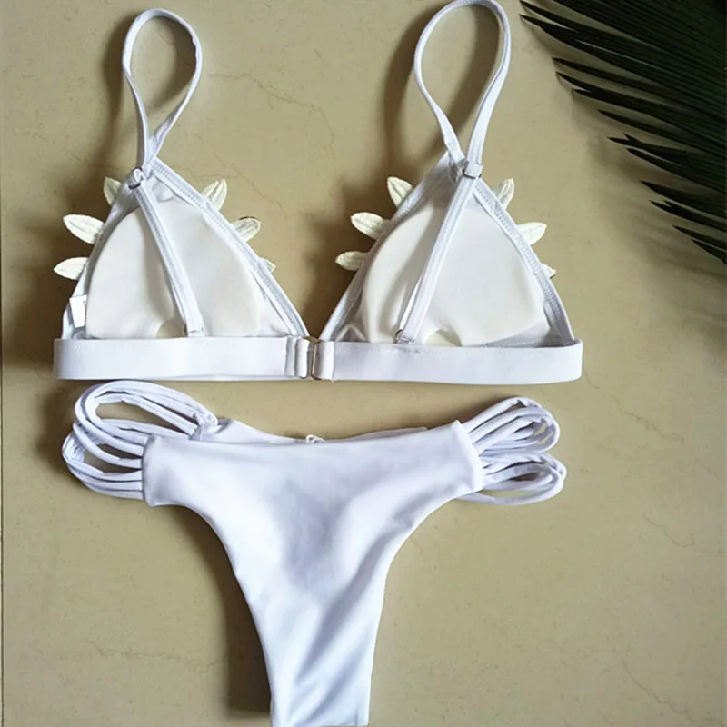 Lace Bikini Diamond Swimsuit Crystal Women Swimwear Nude Bikinis Brazilian Rhinestone Beachwear push up 2018 Biquini | Женская одежда