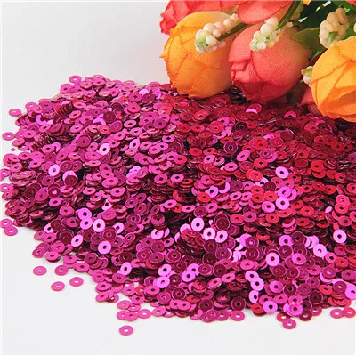 rose red Блестки 3 мм 4 мм 5 мм 6 мм плоские круглые ПВХ свободные блестки пайетки шитье ремесло для свадебного декора одежды DIY аксессуары Lentejuelas - Цвет: rose red