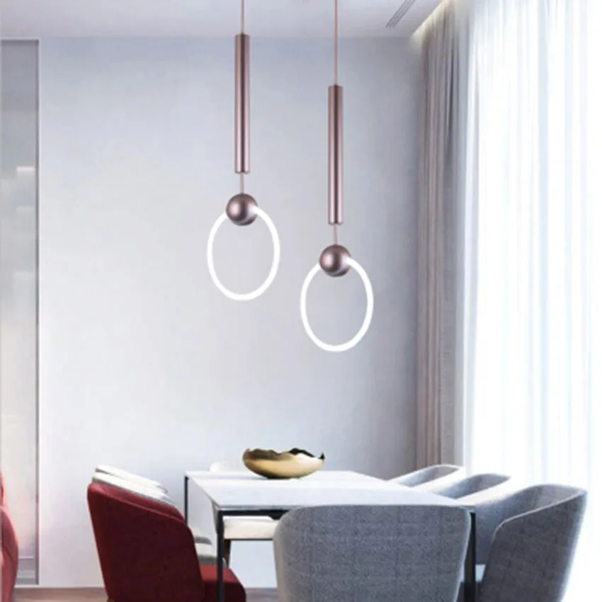 

Post-modern Nordic Light Led Circle Pendant Lights Dining Room Bedroom Corridor Lighting Pendant Lamp Kitchen Fixtures Luminaire