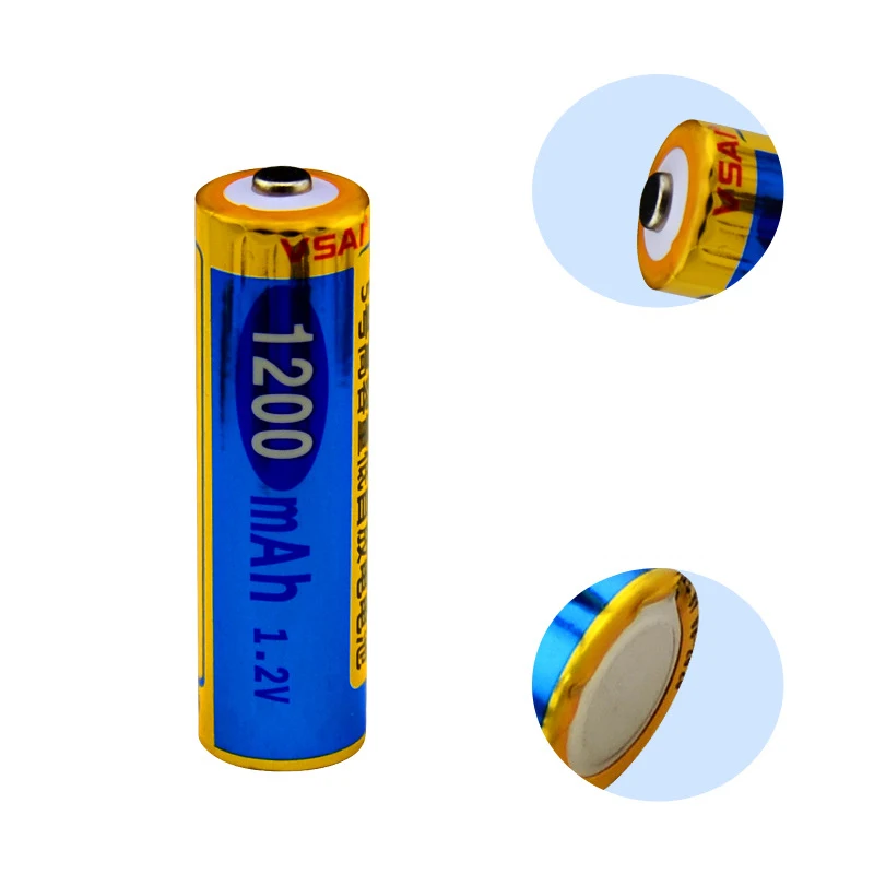 

VSAI 2pcs AA Rechargeable Battery 1.2V 1200mAh Ni-MH Pre-charged Baterias For Microphone