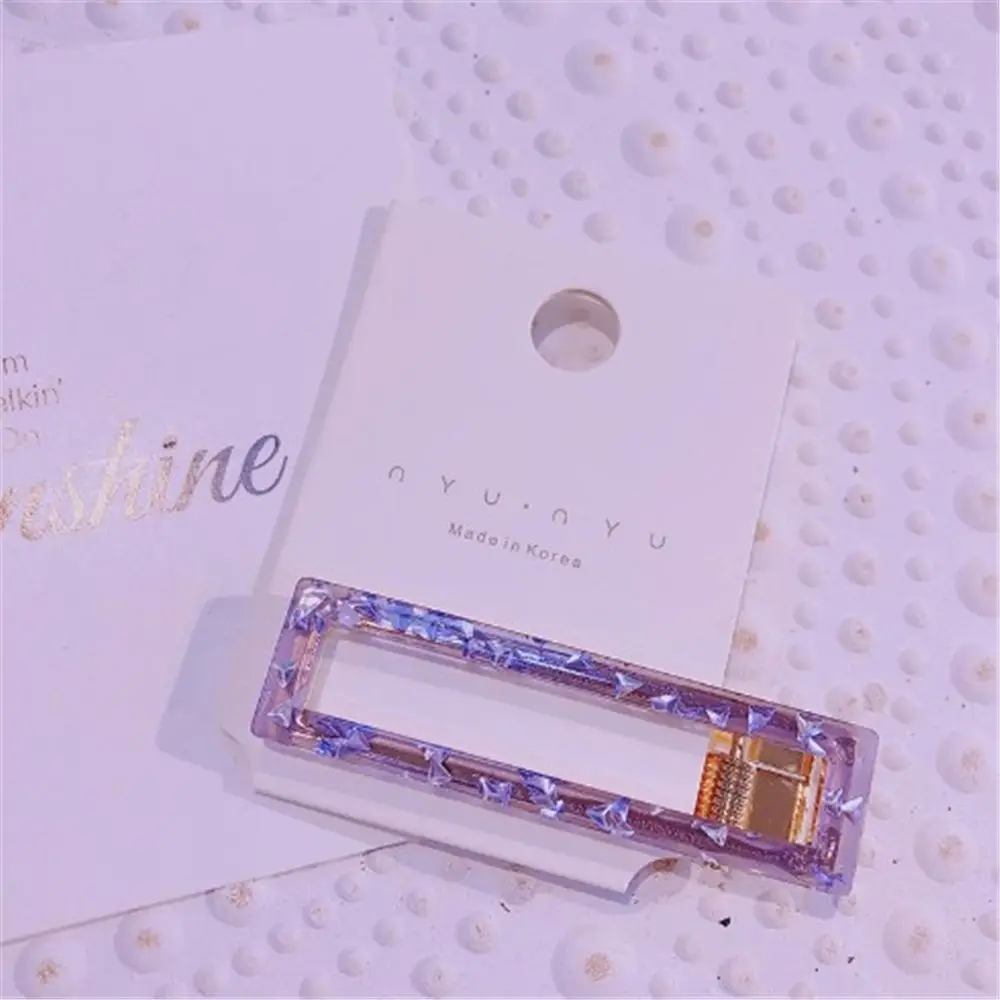 

New Women Girls Acrylic Hollow Water Drop Rectangle Hair Clips Tin Foil Sequins Hair Pins Barrettes Headband Hair Accessories