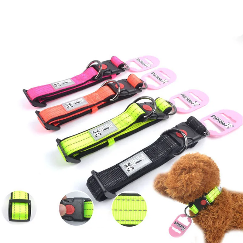 Регулируемый ошейник для собак нейлоновый светоотражающий двойной аксессуары