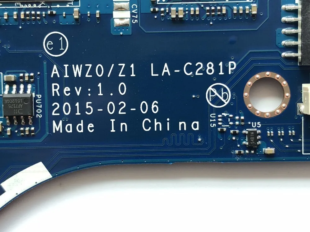 Высококачественная материнская плата для ноутбука Lenovo Z41-70 5B20J23768 AIWZ0/ZA LA-C281P SR23W