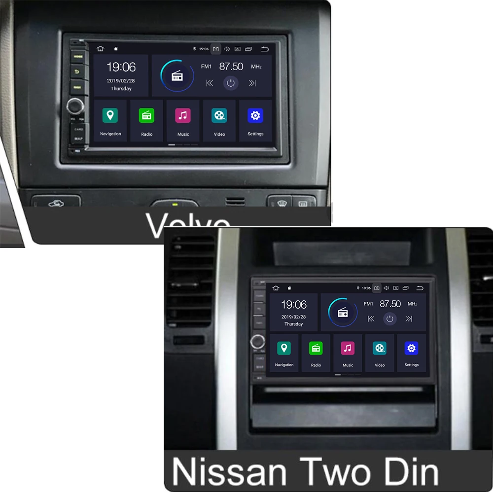 Универсальная Автомагнитола 2 Din для Nissan 7 дюймов Android 9 0 PX6 4 Гб + 32 ГБ аудио стерео
