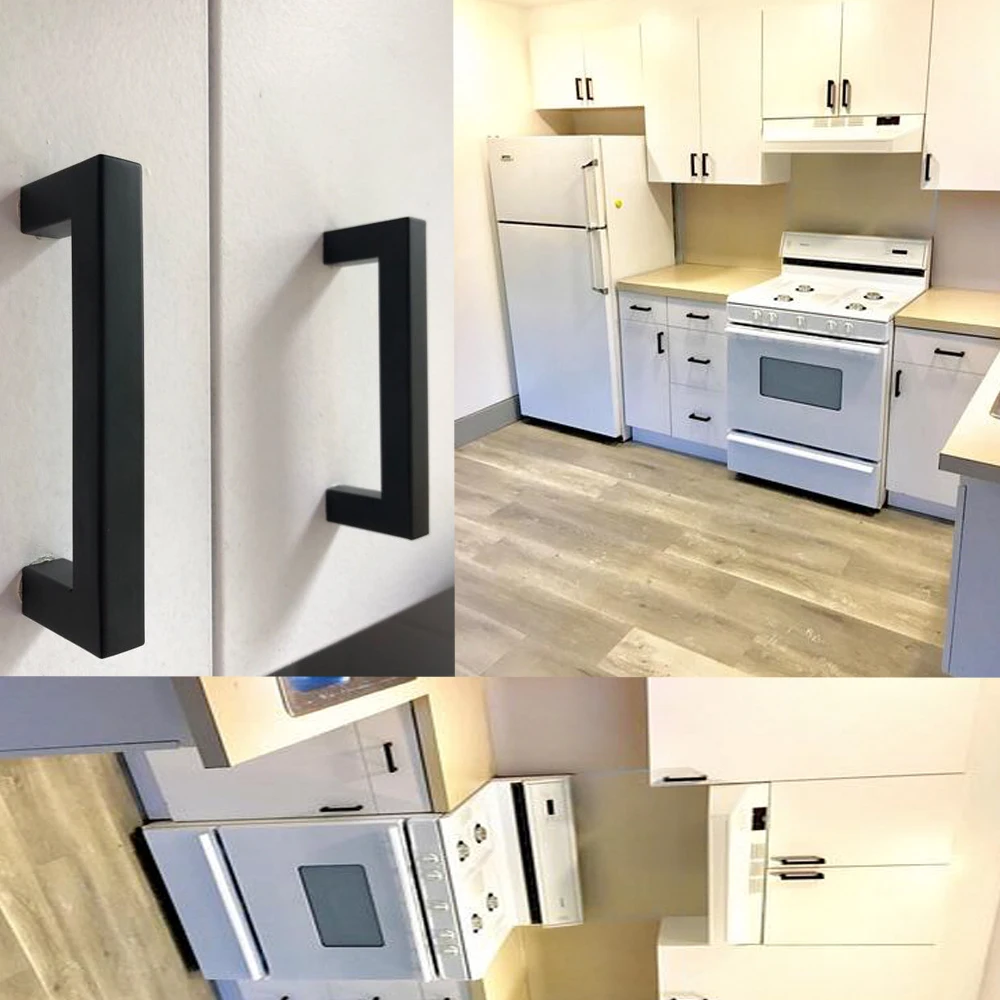 3 дюйма черный ящик комод ручки J12BK кухонный шкаф тянет мебель стол дверная ручка