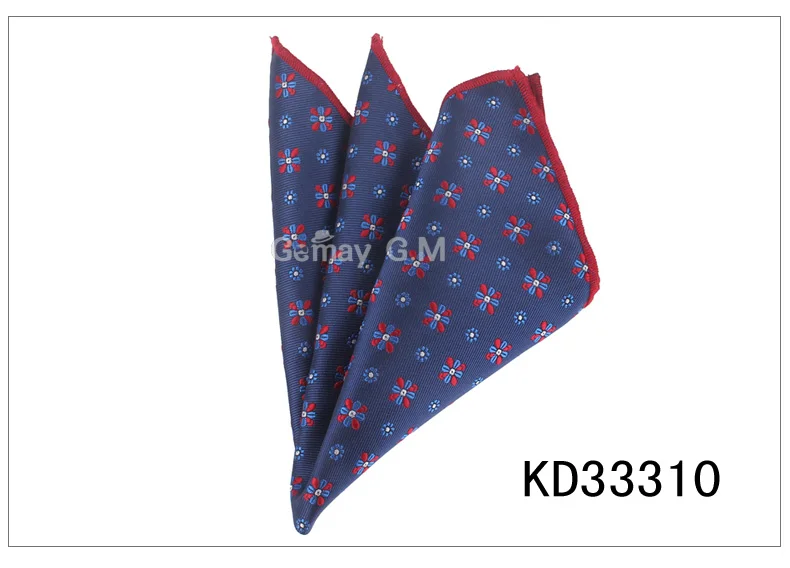 KD33310 Пейсли Карманный квадратный цветочный платок для костюмов 25 см* 25 см Hankies для мужчин и женщин Брендовые костюмы карманные мужские платки - Цвет: KD33310