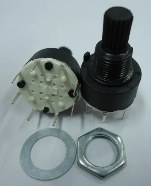 

[ BELLA]Special all-plastic band switch SR16 switch a knife five rotary switch , 15 green floral axis--20pcs/lot