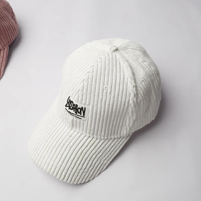 New Arrival Autumn and Winter Thick Warm Corduroy Peaked Cap Unisex Baseball Casual Letter Embroidery Sun Hat | Аксессуары для