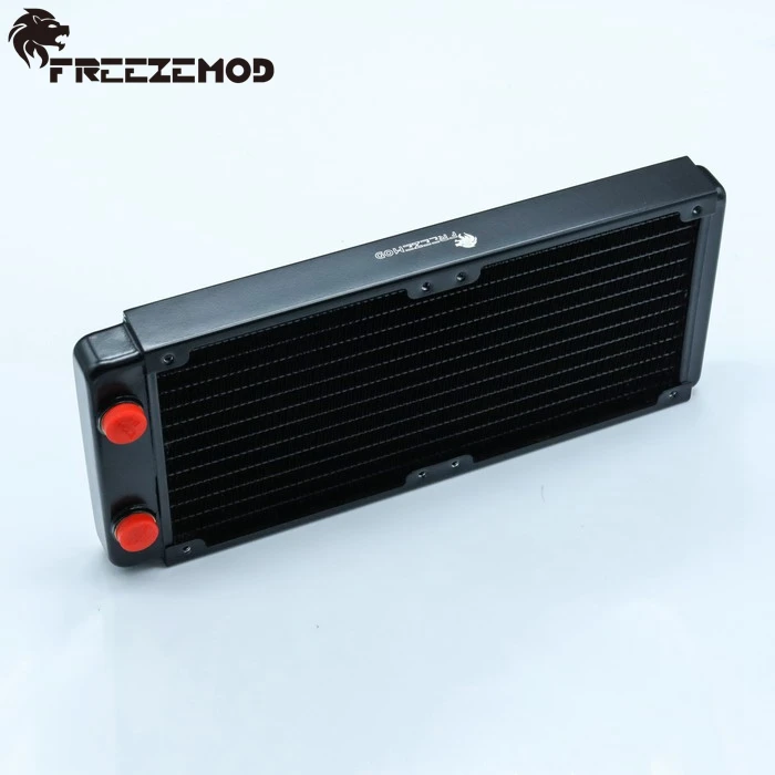 FREEZEMOD 240 мм медь компьютер воды жидкостный радиатор для 2*12 см вентилятор. TSRP-LP240 |