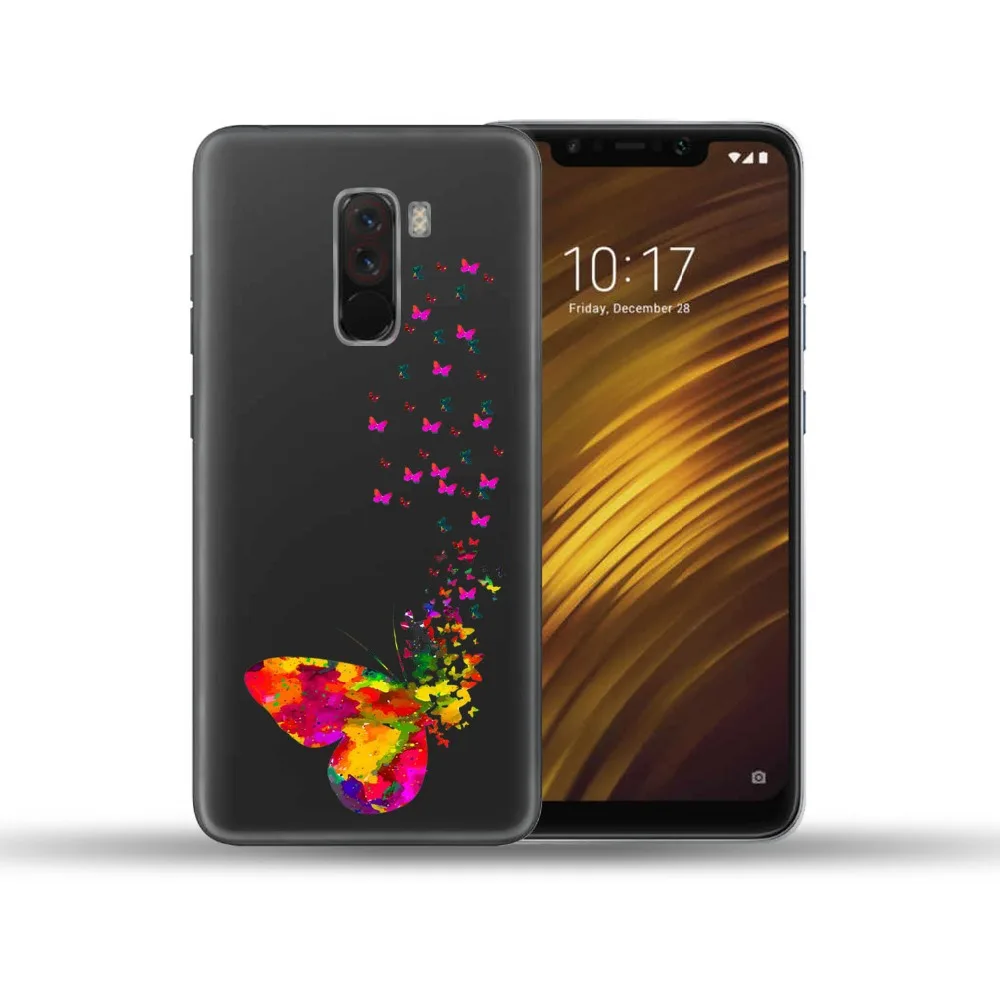 Мягкий ТПУ чехол для Xiaomi Pocophone F1 Бабочка Тинкер колокольчик олень|Бамперы| |