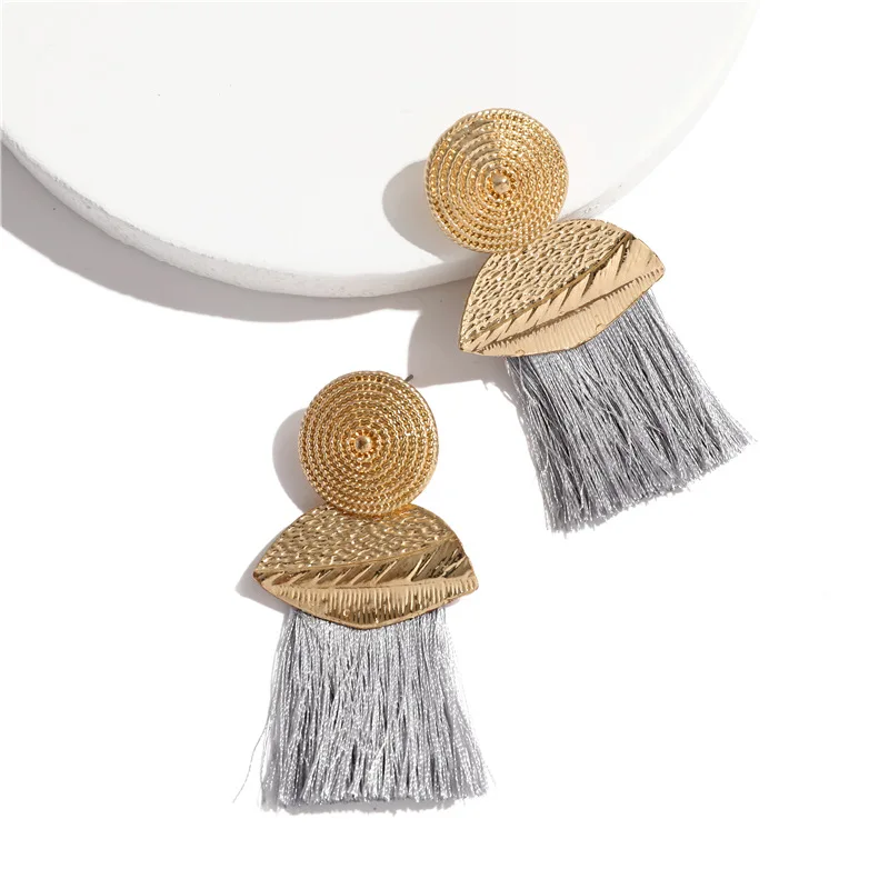 Tassel Earrings Bohemian Statement Luxury Long Earring Handmade Gifts For Women Geometric Fringe Fashion Drop Vintage | Украшения и