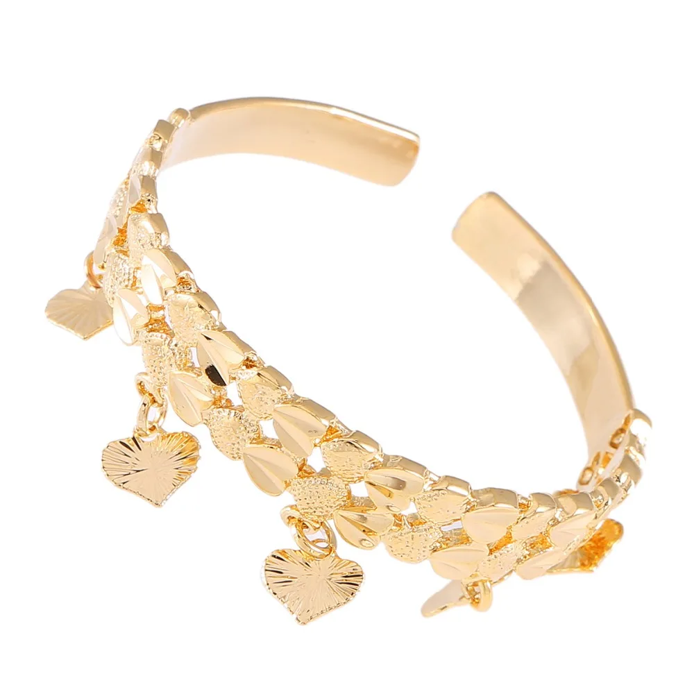 Kids Baby Boy Girl Jewelry Bangles Gold Color Kid Bangle &amp Bracelet Ethiopian Heart For Children | Украшения и аксессуары