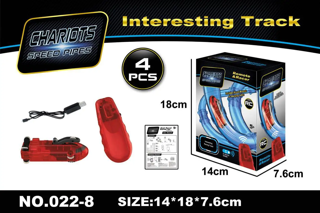Детская обучающая сборная железная дорога с дистанционным управлением, электрическая светящаяся высокоскоростная трасса трубопровода, конкурентоспособная гоночная игрушка