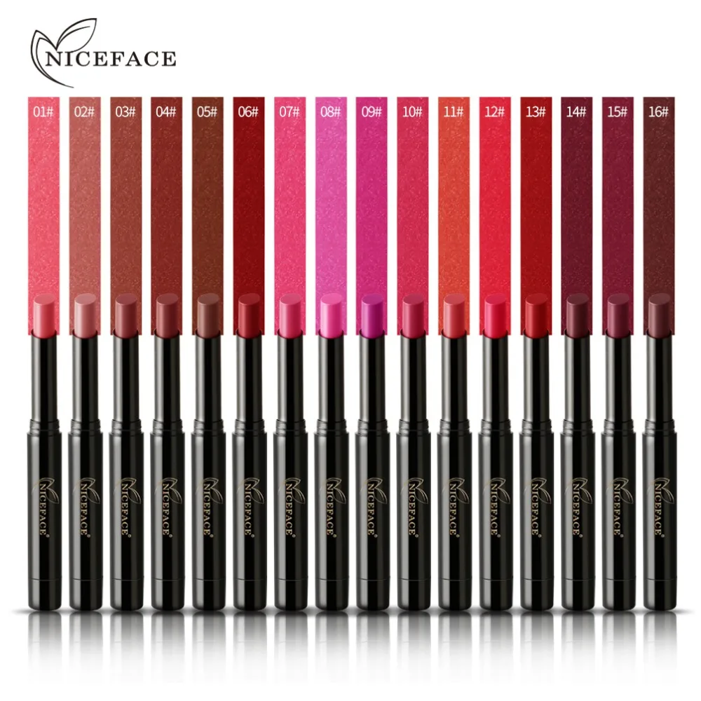 Матовая губная помада NICEFACE для губ водостойкая стойкая питательная телесный