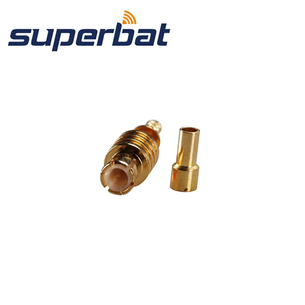 Superbat 10 шт. MCX обжимной штекер RF коаксиальный разъем для кабеля 1 13 мм с золотым