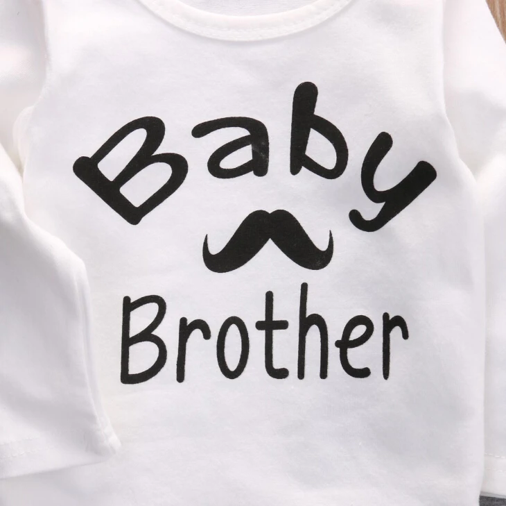 Комплекты одежды для новорожденных мальчиков и девочек топы с бородой футболка