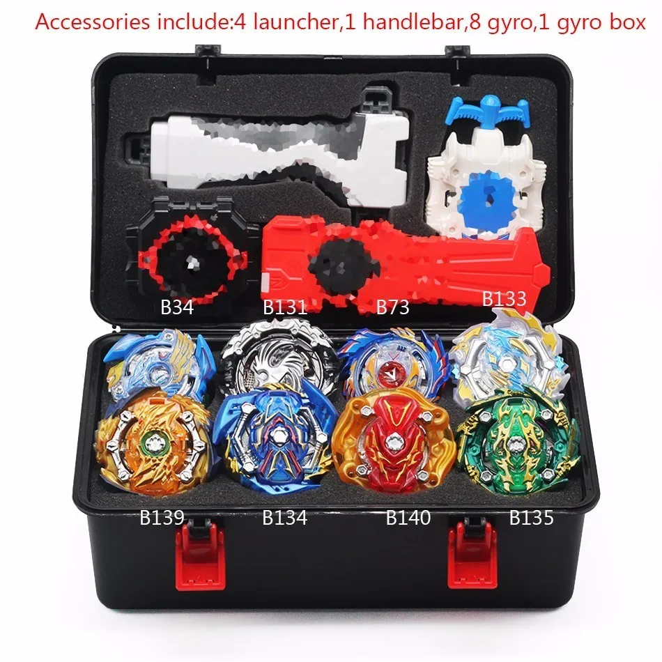 Топ Beyblade Burst B140 Bey Blade игрушка из металла Funsion Bayblade набор коробка для хранения с ручкой пусковая пластиковая коробка игрушки для детей