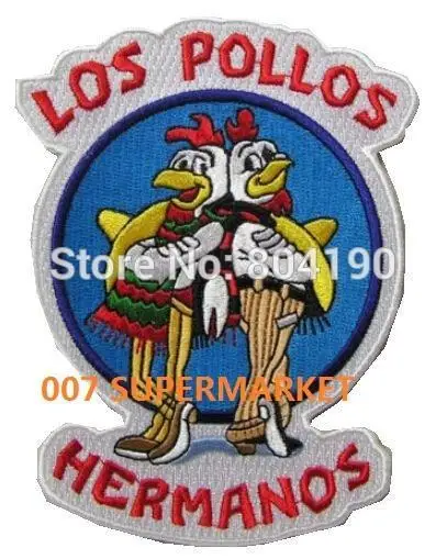 5 &quotBREAKING BAD TV Series LOS POLLOS HERMANOS Униформа костюм Кино ТВ вышитое Железо на патч гот