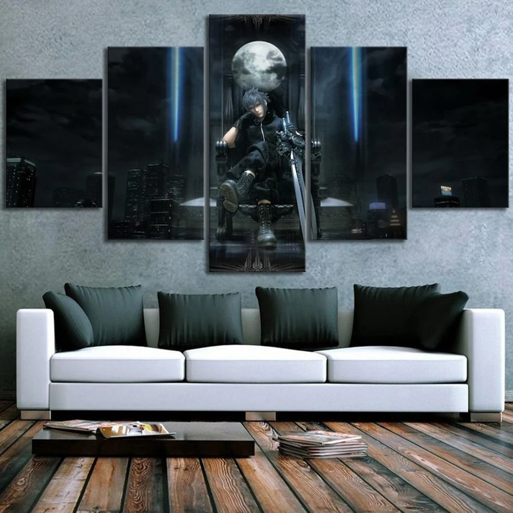 Модульная Картина на холсте домашний декор 5 панелей Final Fantasy Game Painting Hd принт
