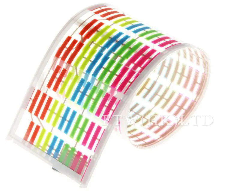 Cheap Hot Sale 90cm*25cm Car Music Rhythm Sticker Lamp Sound Activated Equalizer LED EL Sheet Light Free Shipping |